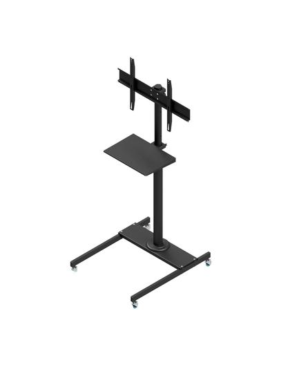 Imagem de Tripé portátil para tv/monitor com bandeja suporte universal profissional, ao ar livre, 180cm movel com rodinhas - rodízios