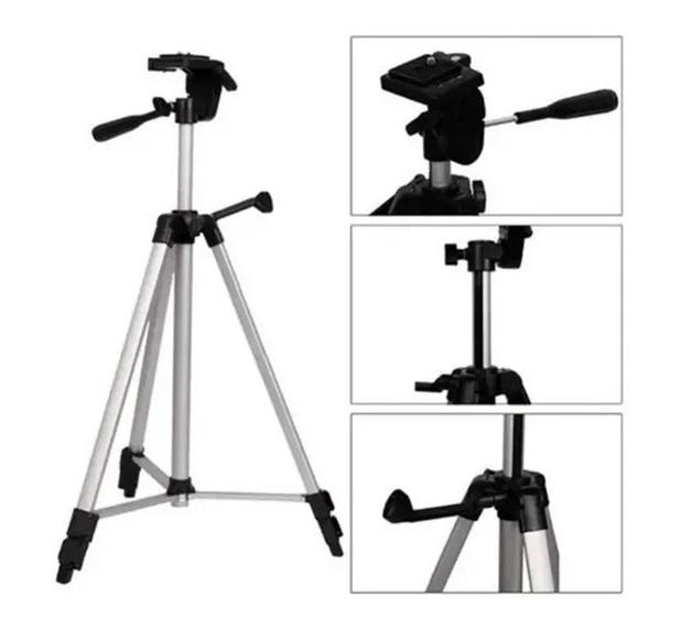 Tripé Profissional Alumínio Celular E Camera Com Nível 1,37M Menor preço em Tripé Profissional Alumínio Celular E Camera Com Nível 1,37M