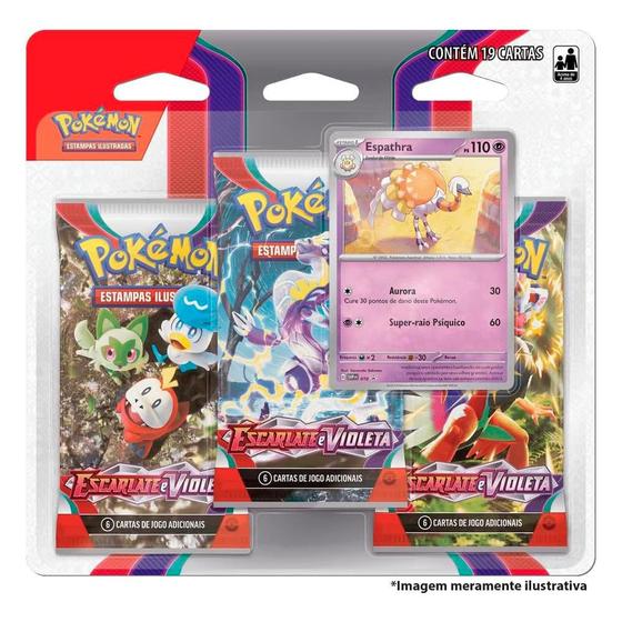 Imagem de Triple Pack Copag Pokémon Espathra Escarlate e Violeta