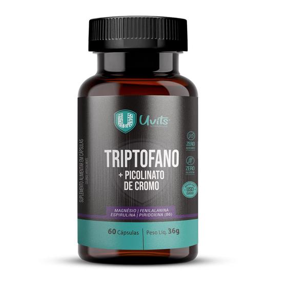 Imagem de Triptofano 5htp Serotonina + Picolinato Cromo 60 Cáps Uvits