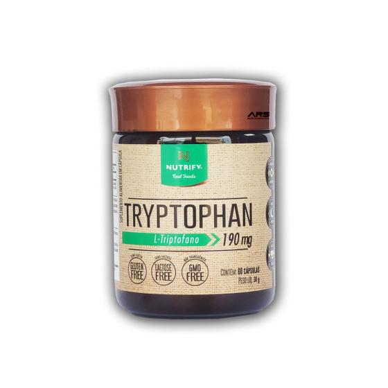 Imagem de Triptofano Tryptophan 190mg 5htp 60 capsulas Vegano - Nutrify
