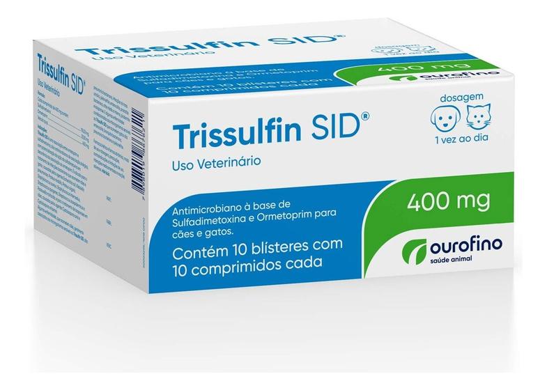 Imagem de Trissulfin Sid 400mg Caixa 10 Blísteres X 10cp Ouro Fino