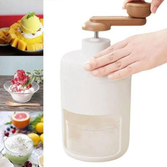 Imagem de Triturador de Gelo Com Manivela Multiuso Para Drinks Raspadinha