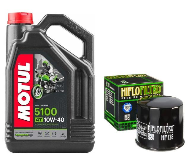 Imagem de Troca De Oleo Bandit 1250 / Bandit 650 Motul 10w40 + Hiflo