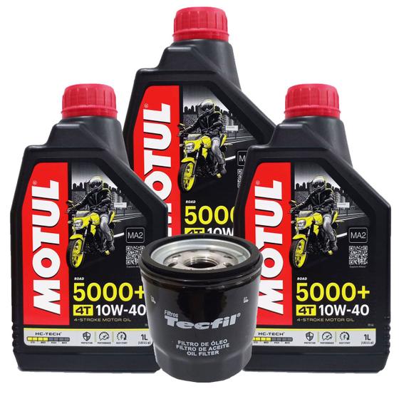 Imagem de Troca de Óleo Kawasaki Versys 650 / Z 650 / Z400 / Ninja 400 Motul 10w40 + Filtro