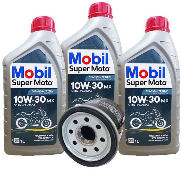 Troca de Oleo Mobil 10w30 Nc 700x / Nc 750x / Cb 500 / Xj6 /Ninja 300 + Filtro Menor preço em Troca de Oleo Mobil 10w30 Nc 700x / Nc 750x / Cb 500 / Xj6 /Ninja 300 + Filtro