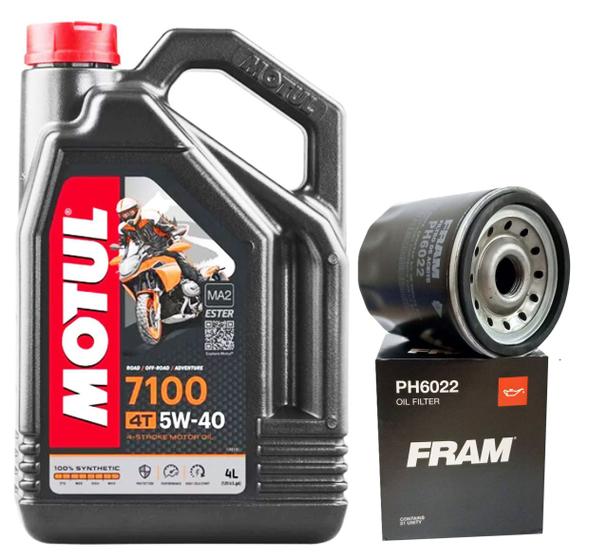 Imagem de Troca De Oleo Shadow 600 Motul 3 Litros 7100 20w50 + Filtro