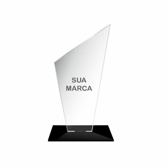 Imagem de Troféu Acrílico Sem Personalização Liso 15cm Trapézio 55 Und