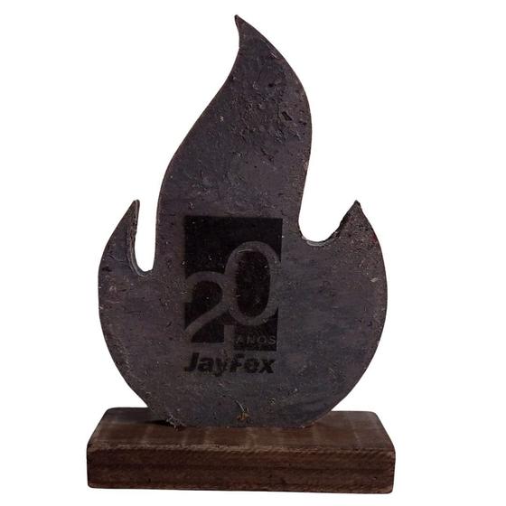 Imagem de Troféu Ecológico de Material Reciclável Retangular 22cm x 13cm Personalizada com Impressão UV