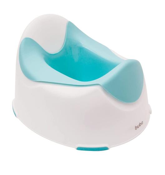 Imagem de Troninho Infantil Branco e Azul Até 40 Kg Design Anatômico Confortável Buba