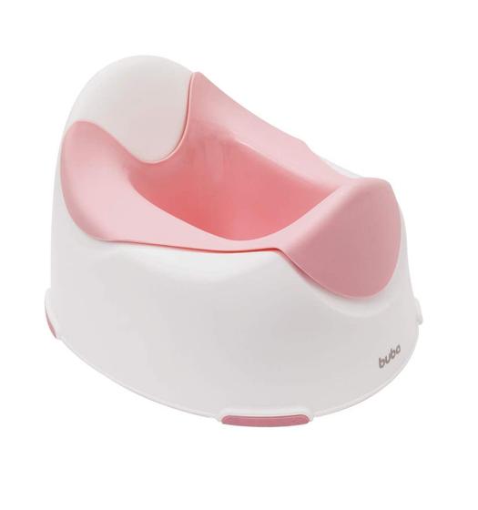 Imagem de Troninho Infantil Branco e Rosa Até 40 Kg Design Anatômico Confortável Buba