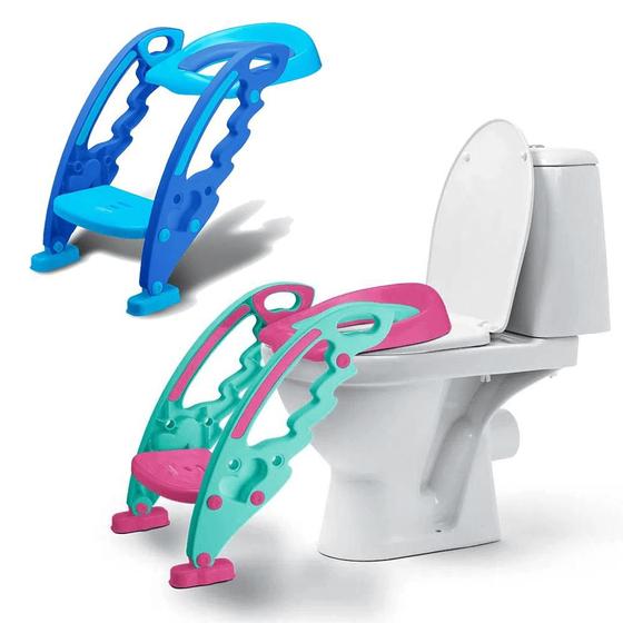 Troninho Infantil Com Escada Assento Redutor Vaso Sanitário Multikids Baby Menor preço em Troninho Infantil Com Escada Assento Redutor Vaso Sanitário Multikids Baby
