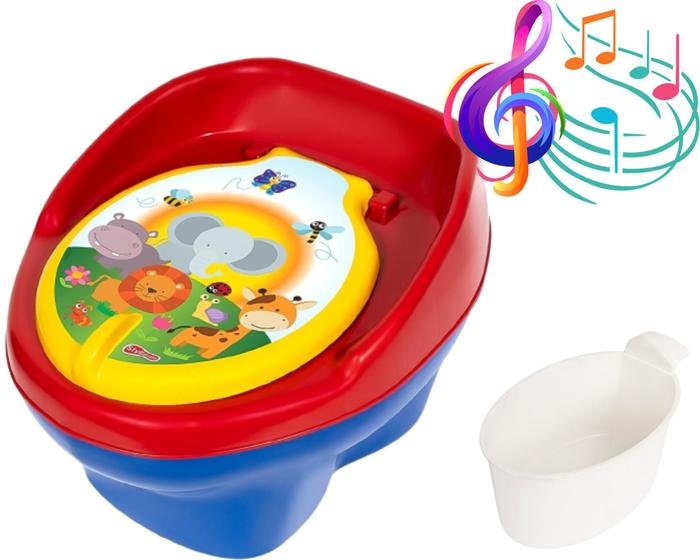 Imagem de Troninho Infantil Musical Penico Infantil 3x1 Assento Sanitário Pinico Crianças