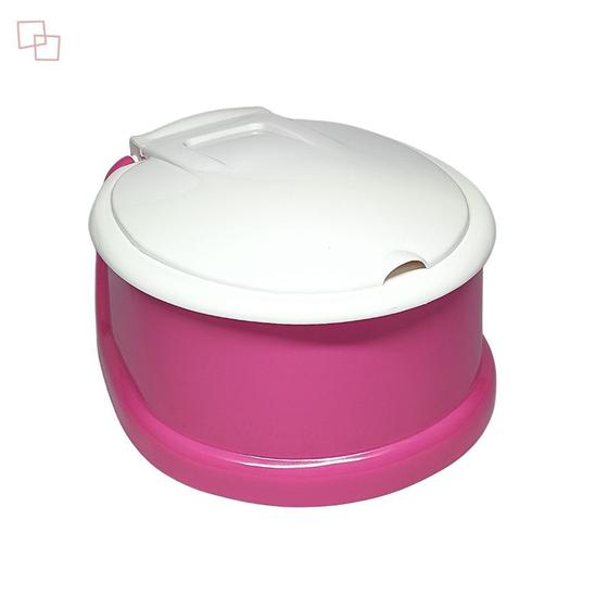 Imagem de Troninho Infantil Nene com tammpa Assento Redutor Privadinha 900ml Penico Pequeno Desfralde Plasnorthon