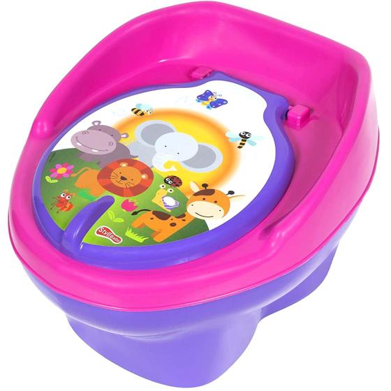 Imagem de Troninho Penico Infantil Bichinhos Musical Rosa - Styll Baby