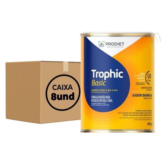 Imagem de Trophic basic enteral po baunilha 400g (cx c/08 latas) - prodiet 