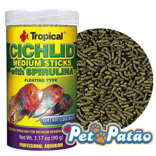 Imagem de Tropical cichlid spirulina medium sticks 90g - un