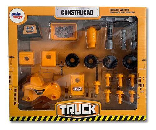 Imagem de Truck Escavadeira Construção De Montar Construção Paki Toys