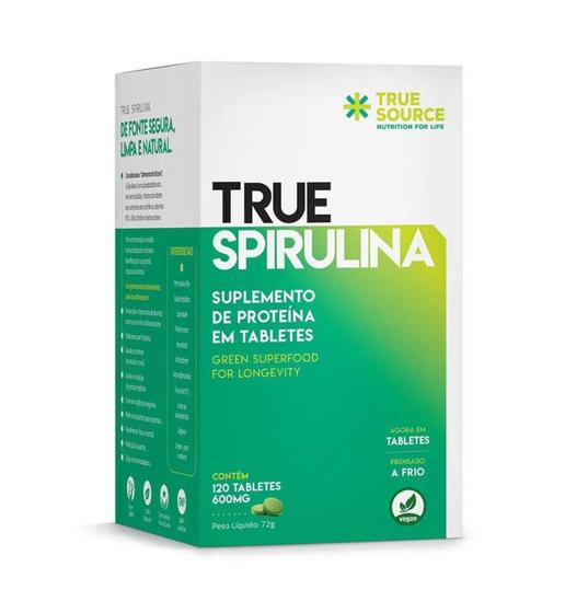 Imagem de True Spirulina Vegan 600mg 120 Tabletes True Source