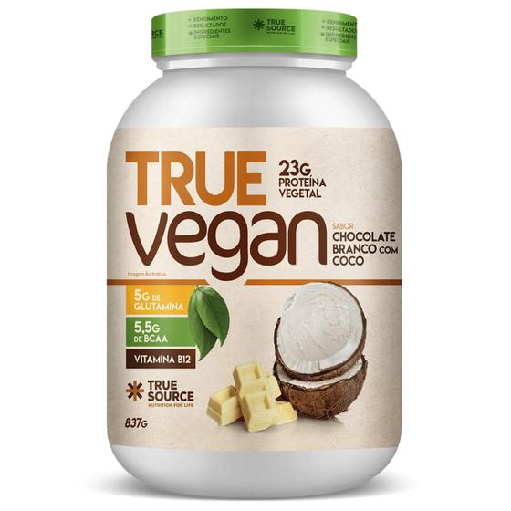 Imagem de True Vegan 837G Sabor Chocolate Branco Com Coco