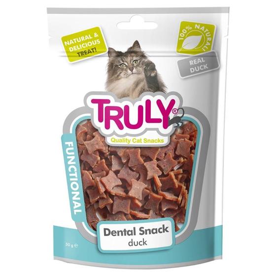 Imagem de Truly Functional Dental Snacks Sabor Pato Petisco Gatos 50G