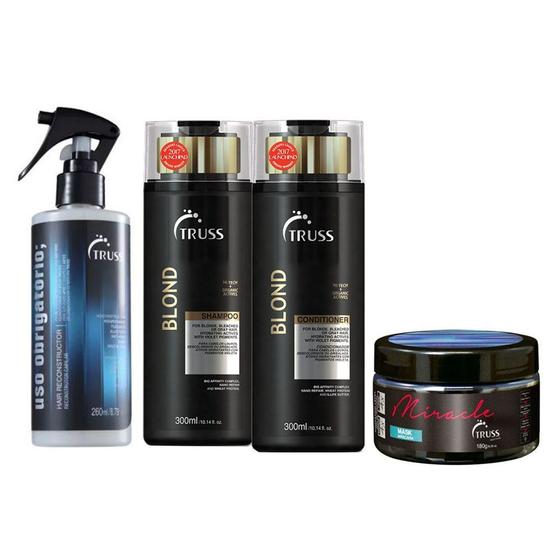 Imagem de Truss Blond Sh300ml + Cd300ml + Miracle Mask + Recons. Trad.