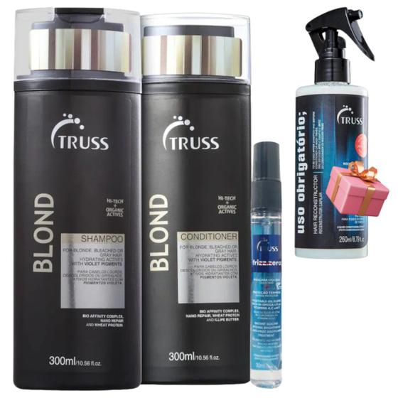 Imagem de Truss Blond Shampoo e Condicionador 300ml + Frizz Zero 30ml