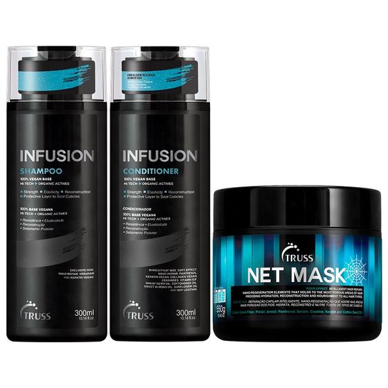 Imagem de Truss Infusion Shampoo + Condicionador + Net Mask 550g