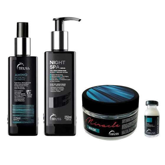 Imagem de Truss Kit  Máscara + Ampola + Protetor Térmico + Sérum Night Spa