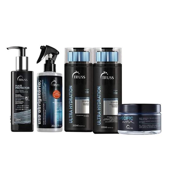 Imagem de Truss Kit Ultra Hydration Shampoo, Condicionador, Máscara, Uso Obrigatório Plus+, Leave In (5 produtos)