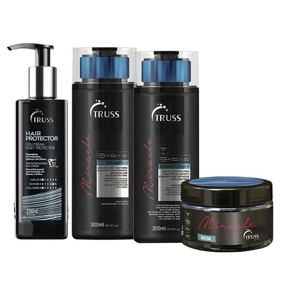 Imagem de Truss Miracle Sh 300ml+Cd 300ml + Mask 180g + Hair Protector