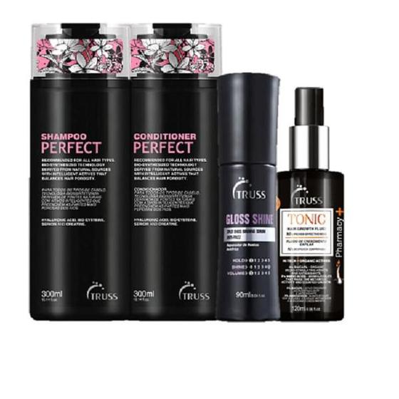 Imagem de Truss Perfect Shampoo 300ml Condicionador 300ml Tonic 120ml Gloss Shine 90ml