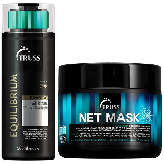 Imagem de Truss Shampoo Equilibrium + Net Mask 550g - Kit