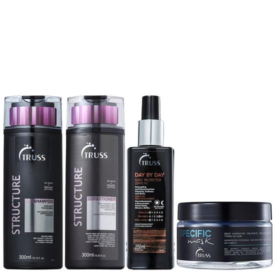 Imagem de Truss Structure Kit Shampoo Condicionador Specific Mask e Day By Day Leave-in 250ml