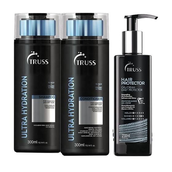 Imagem de Truss Ultra Hydration Sh 300ml + Cd 300ml + Hair Protector