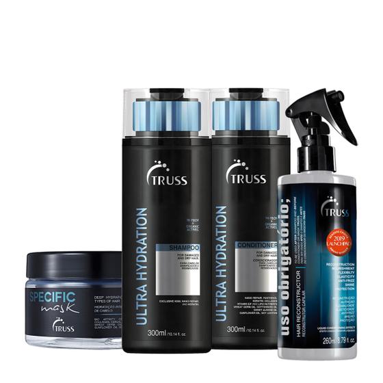 Imagem de Truss Ultra Hydration - Shampoo Condicionador Máscara Specific e Uso Obrigatório (4 Produtos)