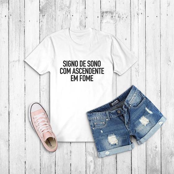 Imagem de Tshirt Signo de sono, com ascendente em fome- Camiseta - Baby look  Unissex