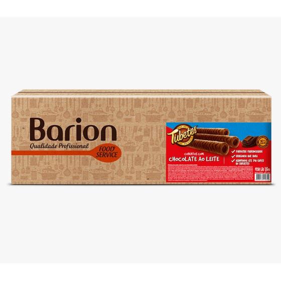 Imagem de Tubetes Cobertura Chocolate Ao Leite Com 1,6kg - Barion