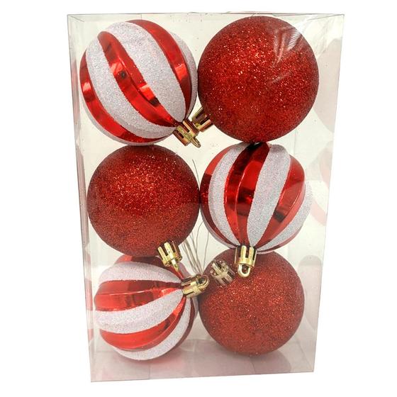 Imagem de Tubo Bola Natal Bicolor 6cm c6 CV244458 Cazza Vm