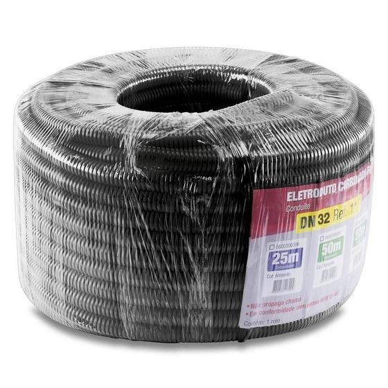 Imagem de Tubo Corrugado 1" Dn 32 Flex Slim Premium Rolo com 25M Preto - Force Line