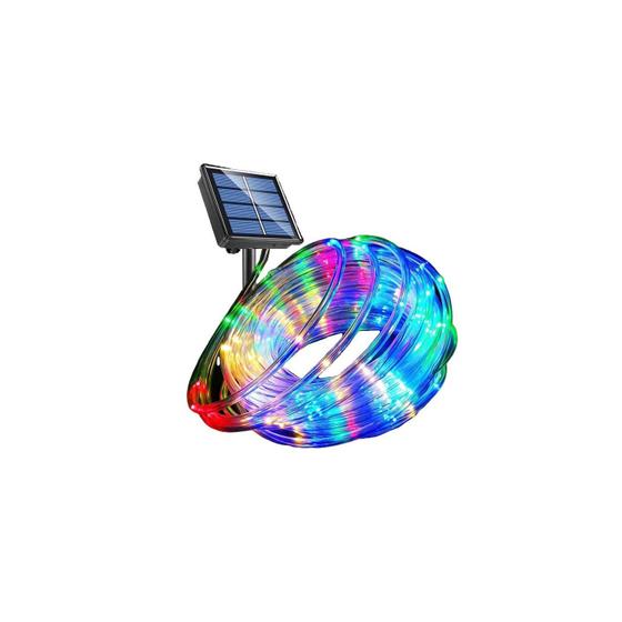 Imagem de Tubo de LED solar, tubo flexível, 20m, multicolorido