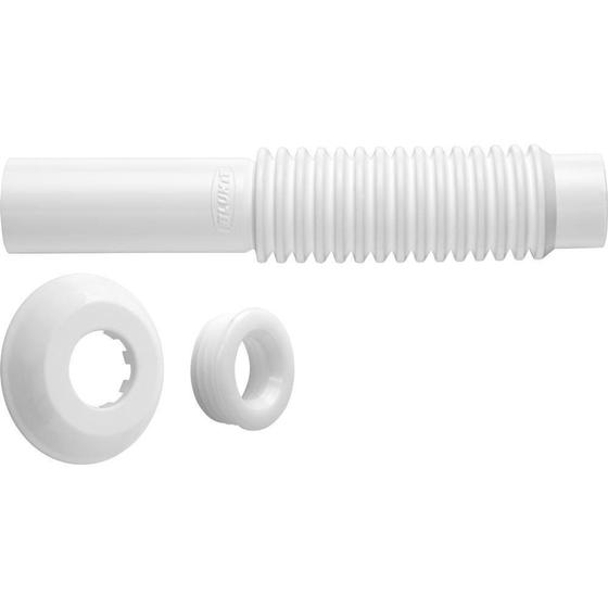 Imagem de Tubo de Ligação Branco Ajustável p/ Vaso Sanitário de 240MM - Blukit