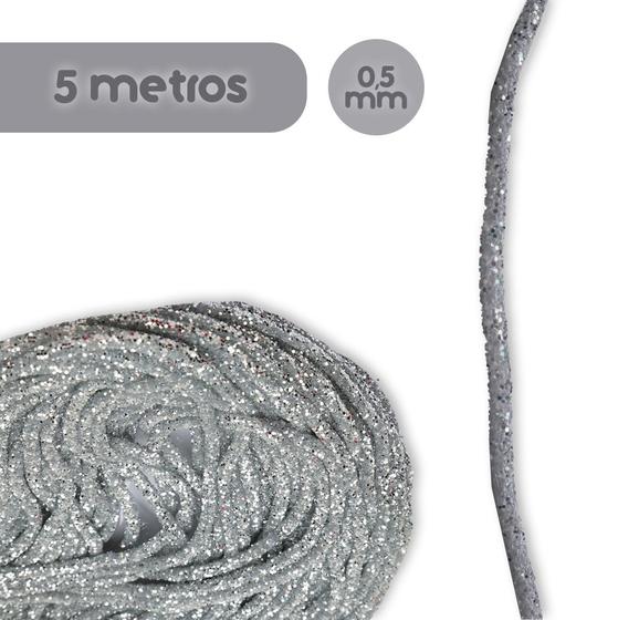 Imagem de Tubo De Strass Com Glitter Prata - Para Tiara E Laço - Rolo Com 5 Metros - Nybc