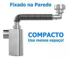 Imagem de Tubo Extensivo Sifonado Flexível Copo Parede  Cromado Luxo