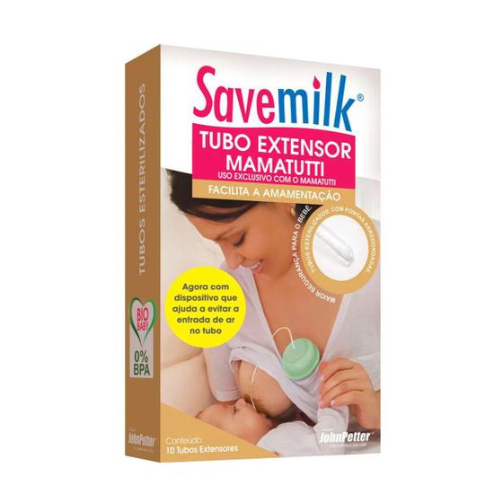Imagem de Tubo extensor savemilk mamamutti com 10 unidades
