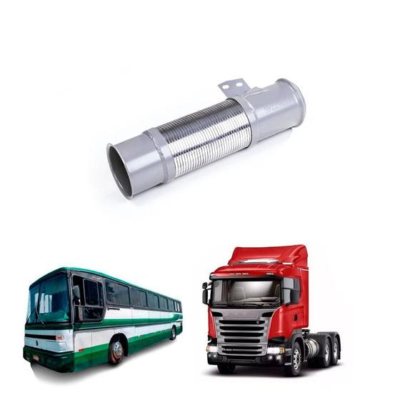 Imagem de Tubo Flexivel Scania R 420 Original 1734040 Inóx 470mm