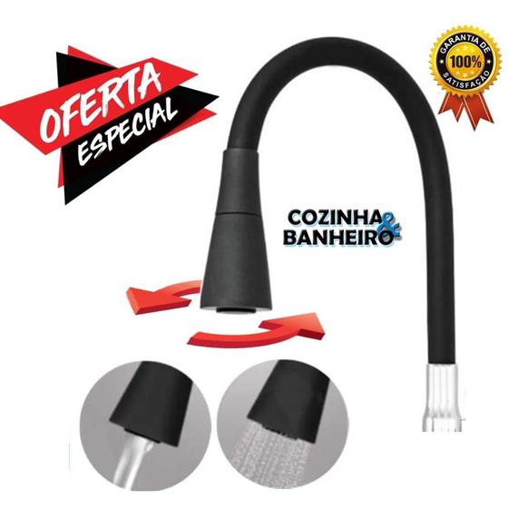 Imagem de Tubo Gourmet Articulável Colorflex Preto Forusi