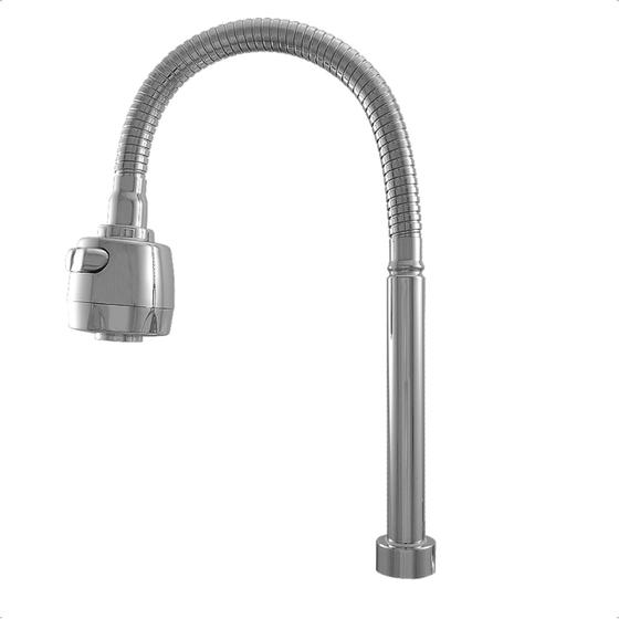 Imagem de Tubo Gourmet Bica Móvel Flexível Articulada Mangueira 3/4" Completo Para Torneira