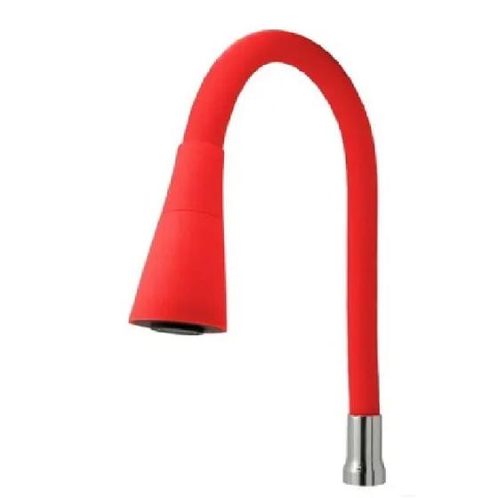 Imagem de Tubo Gourmet Vermelho Cônico Duplo Jato Torneira Cozinha