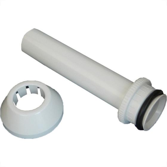 Imagem de Tubo Ligacao Dacunha Abs Ajustavel Branco 20Cm